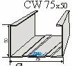 CW7530 75x50x05 Vertikālie profili
