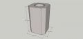 ANT07 Betona astoņstūru atkritumu urna ar skārda tvertni