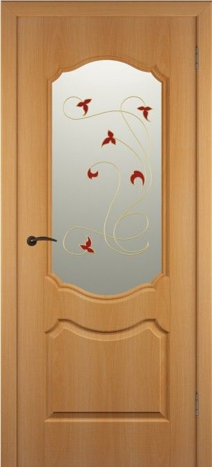 Durvis ar karbu "PERFEKTA", 700x2000mm, ar vitražu, milana rieksts